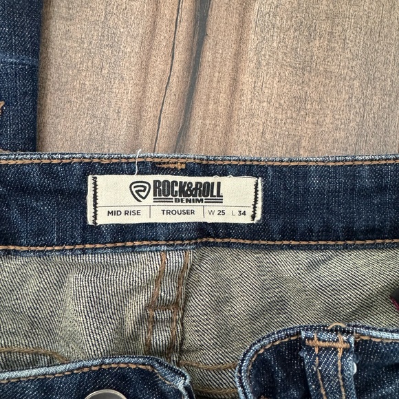 Rock&Roll Denim trouser jeans. Size 25. 35 inseam - Picture 3 of 9